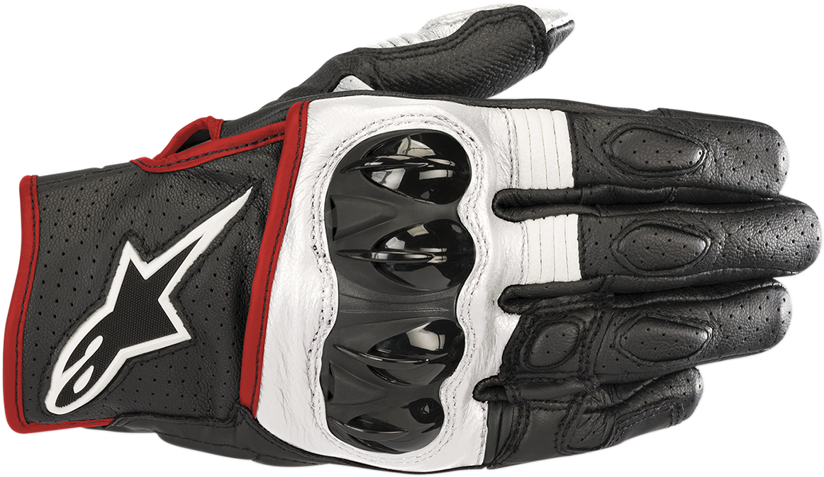 ALPINESTARS Celer V2 Gloves - Black/White/Fluo Red - Small 3567018-1231-S