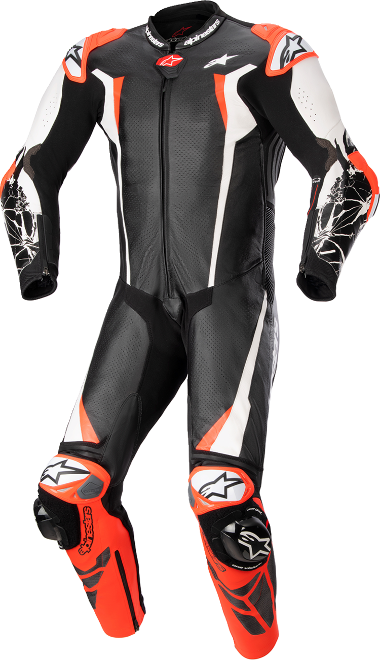 ALPINESTARS Racing Absolute v2 Leather Suit - Black/White/Red - US 44 / EU 54 3156323123154