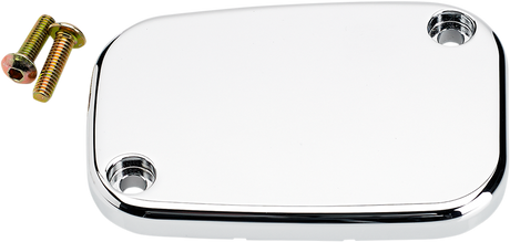 JOKER MACHINE Master Cylinder Cover - Brake - Front - Smooth - Chrome 08-004C