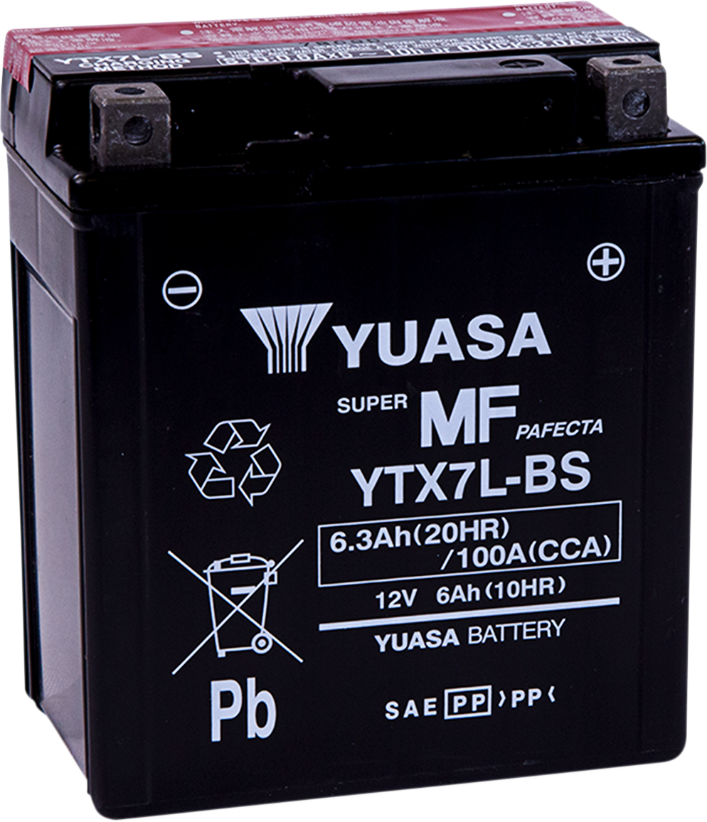 YUASA AGM Battery - YTX7L-BS .33 L YUAM327BS