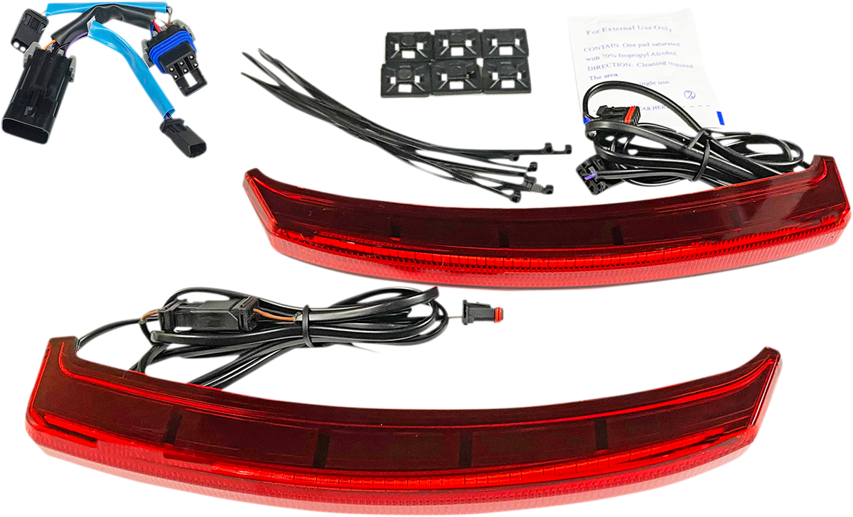 CUSTOM DYNAMICS Saddle Bag Lights - Red Lens CD-INDBAG-SWP-R