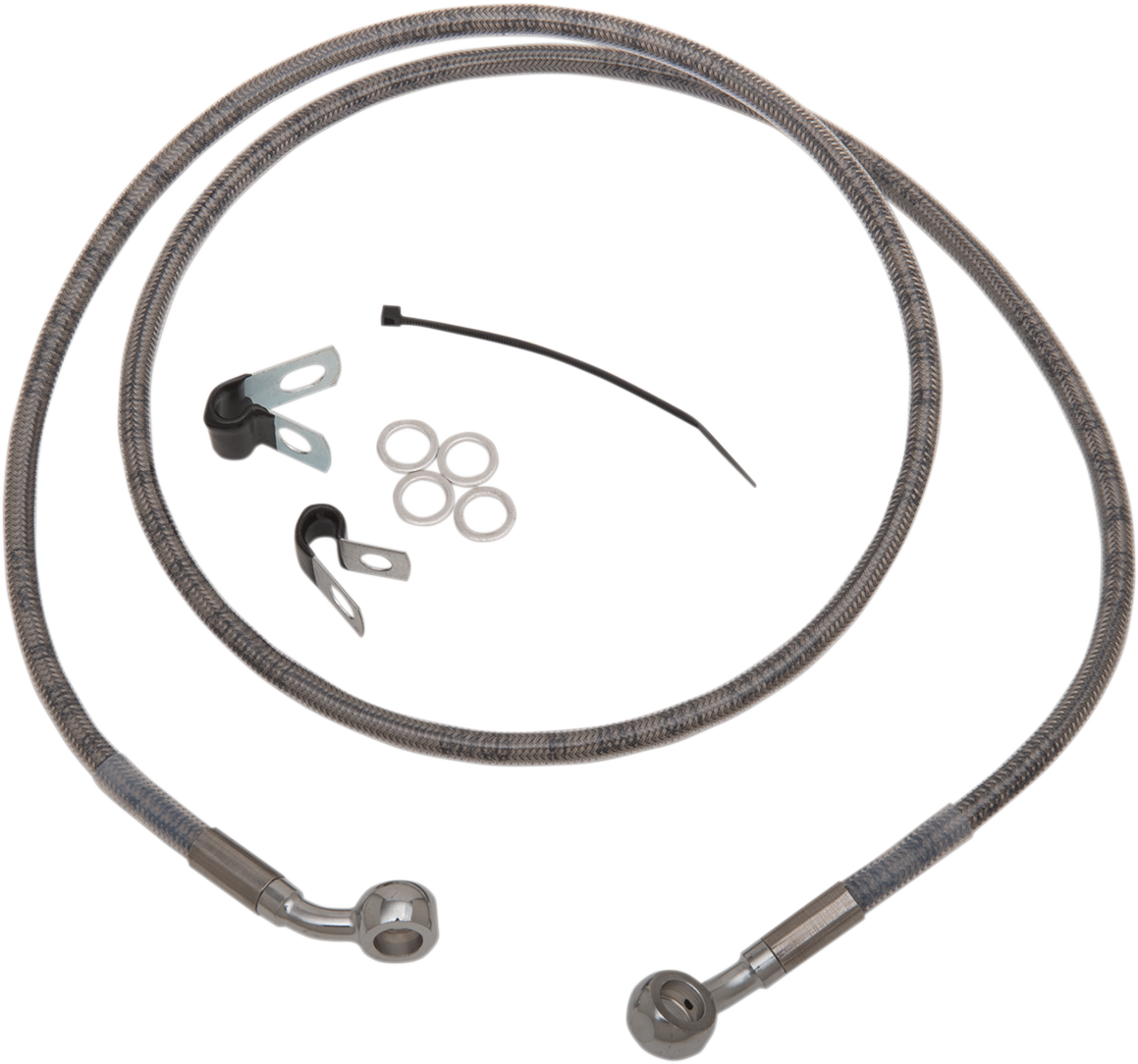 DRAG SPECIALTIES Brake Line - Front - +8" - Stainless Steel - XL 660310-8