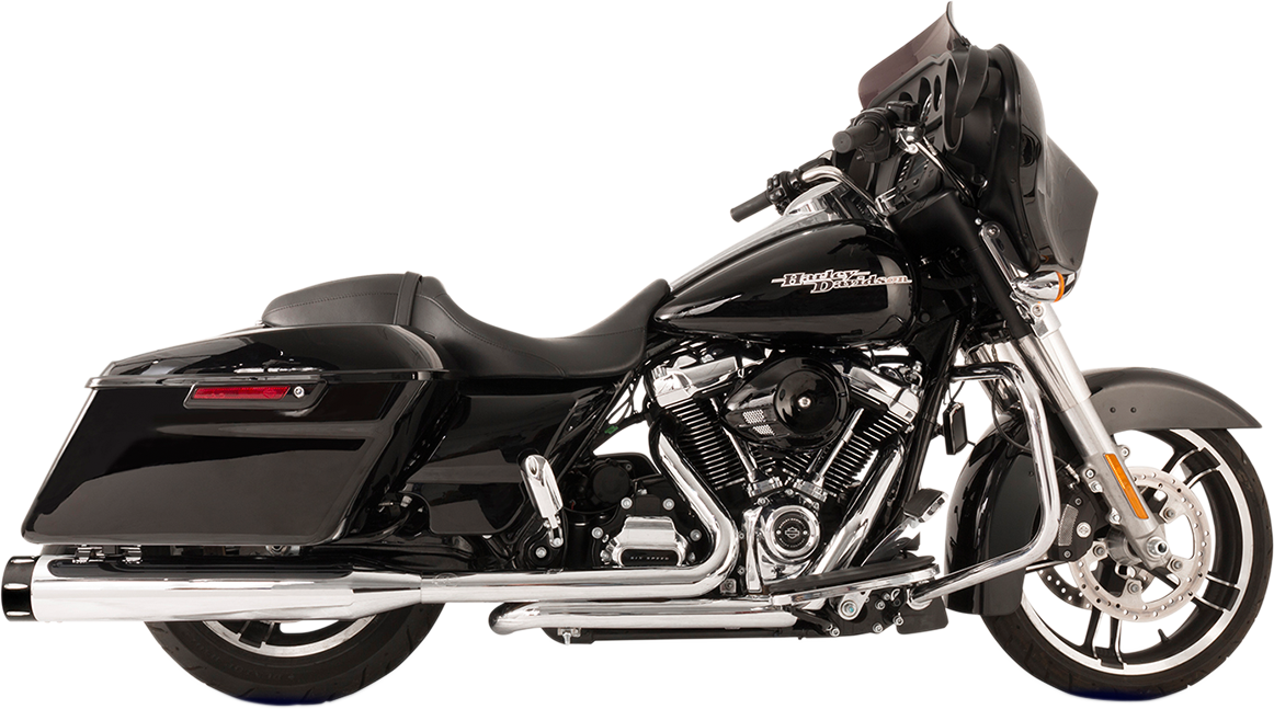 S&S CYCLE El Dorado Dual Exhaust System - Chrome - Black Tracer 550-0701C