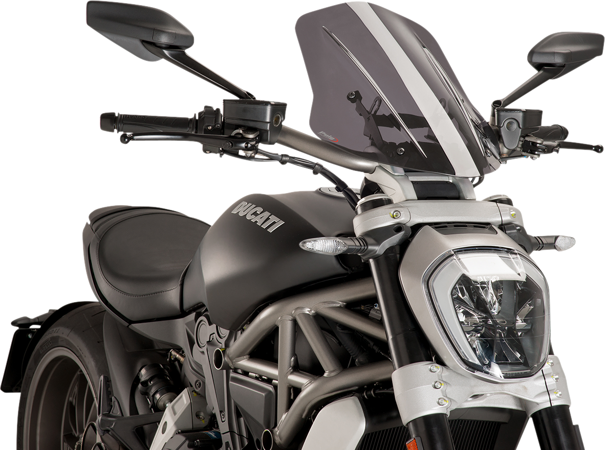 PUIG HI-TECH PARTS New Generation Windscreen - Smoke - Diavel 8922H