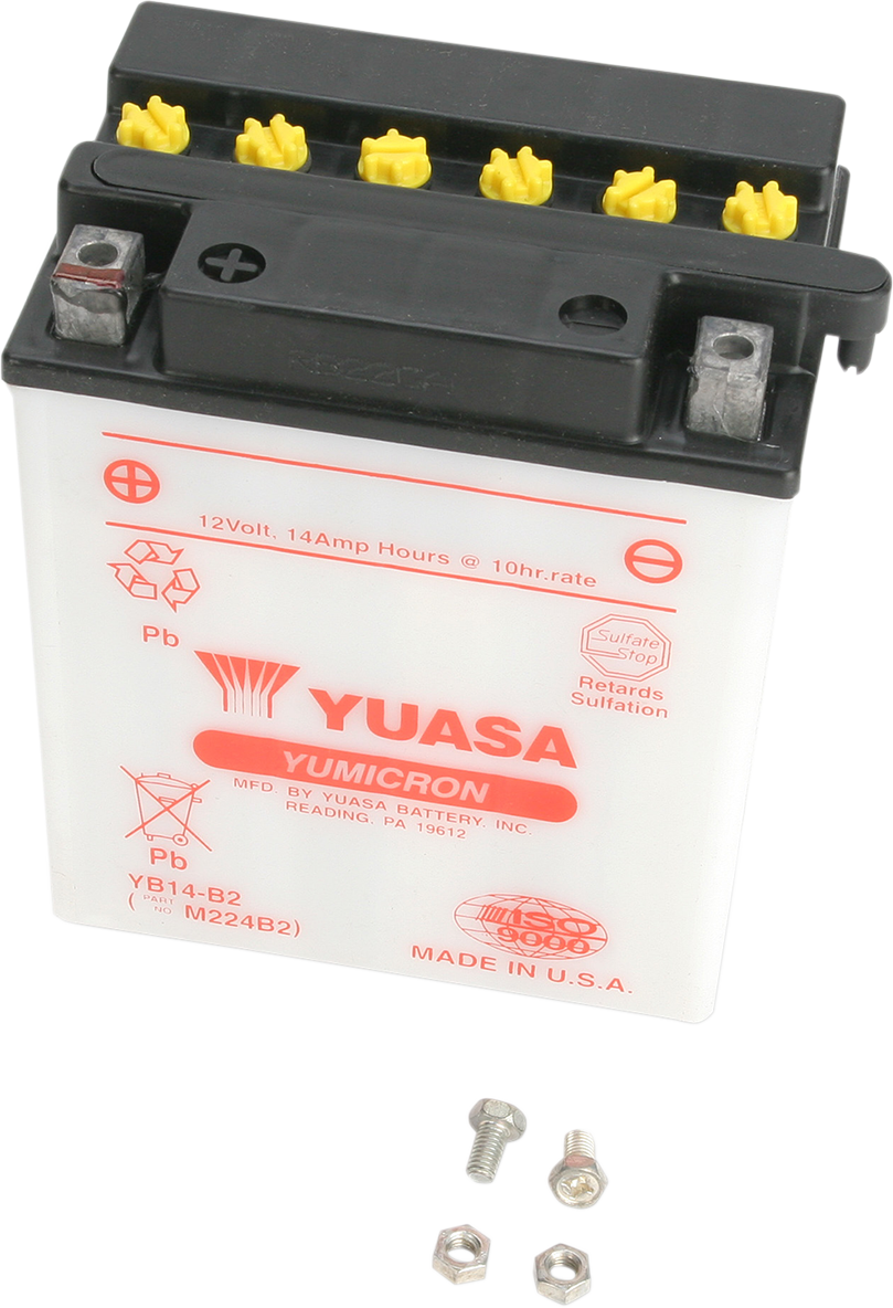 YUASA Battery - YB14-B2 YUAM224B2IND