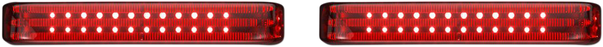 CUSTOM DYNAMICS Saddlebag LED Lights - Sequential - Black/Red PB-SBSEQ-SS8-BR