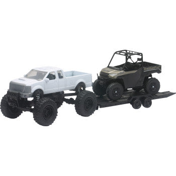 New Ray Toys Pick Up w/ Polaris Ranger XP1000 EPS - Black/White/Red 50076