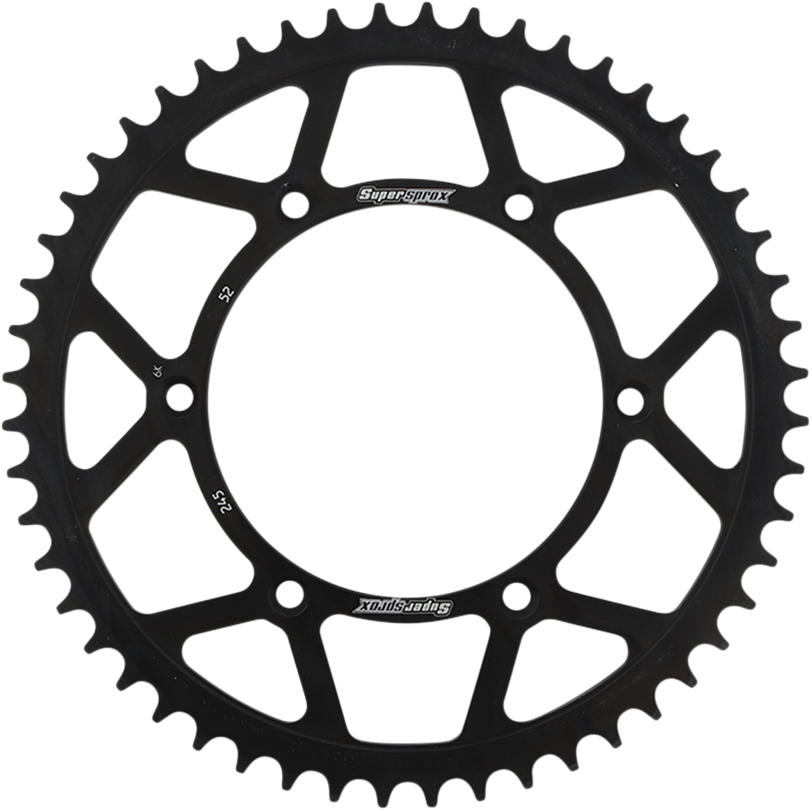 SUPERSPROX Steel Rear Sprocket - 52 Tooth RFE-245-52-BLK