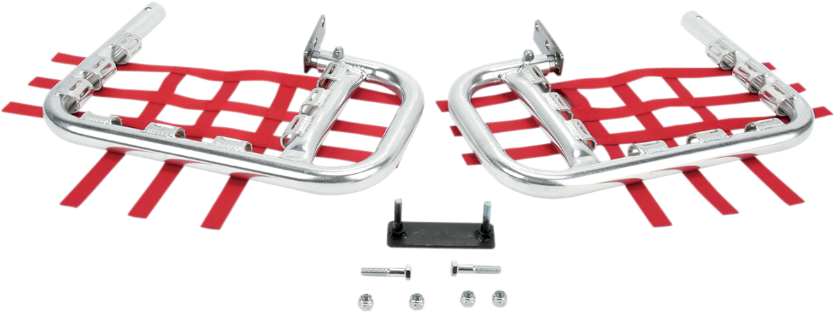 DG PERFORMANCE Nerf Bars - TRX250EX - Natural/Red 60-2500