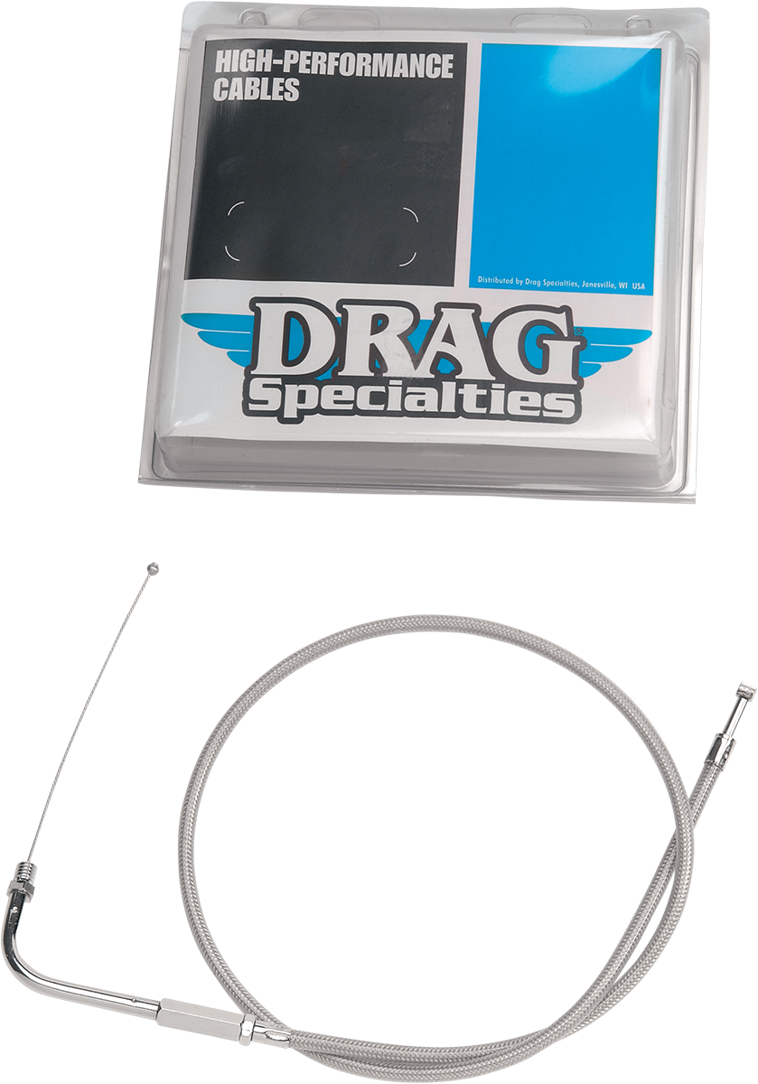 DRAG SPECIALTIES Throttle Cable - 35" - Braided 5332504B