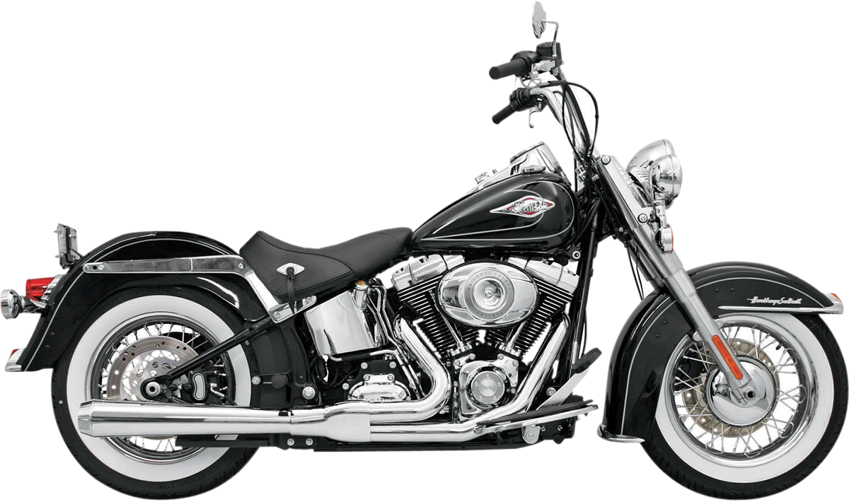 BASSANI XHAUST 2:1 Exhaust - Chrome - Long - Softail 12111J