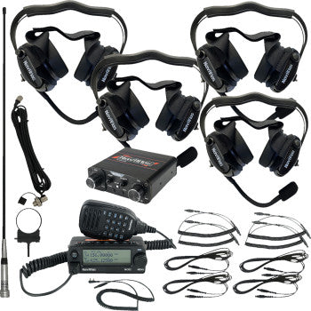 NAVATLAS Intercom/Radio and Headset Kit - 4-Seat - Black NIRBHBK4