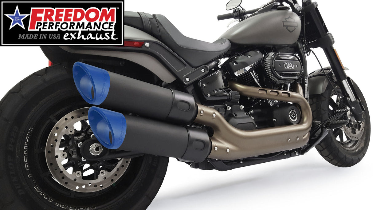 HARLEY SOFTAIL 4.5" RAPTOR SLIP ONS 2018-PRESENT *FATBOB MODELS ONLY*
