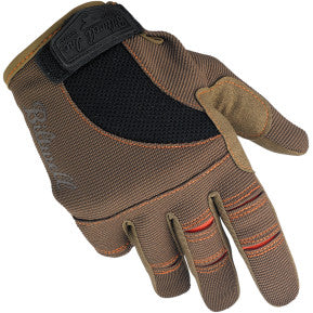 BILTWELL Moto Gloves - Brown/Orange - Small 1501-0206-002