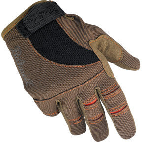 BILTWELL Motorradhandschuhe, Braun/Orange, Größe S, 1501-0206-002 