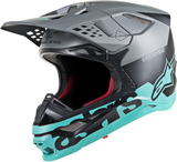 ALPINESTARS Supertech M8 Helmet - Radium - MIPS - Black Matte/Mid Gray/Teal - 2XL 8301519-1306-2X