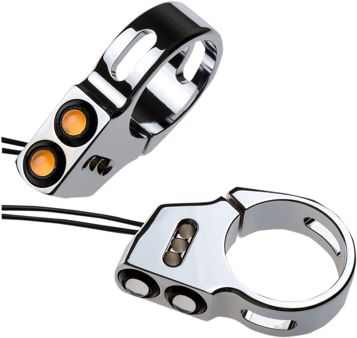 JOKER MACHINE Rat Eye LED Turn Signals - 41 mm - Chrome 05-200-2C