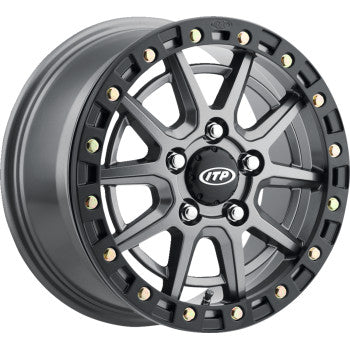ITP Wheel - SD10 Beadlock - Gray w/Black Ring - 15"x7" - 6+1 - 5/4.5  15SD545BX