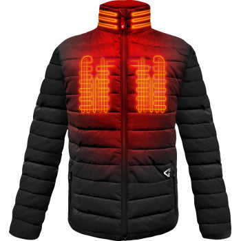 GERBING HEATED CLOTHING 7V Khione Insulated Heated Puffer Jacket 2.0 - Black - XL GERKPJKT7VMBXl