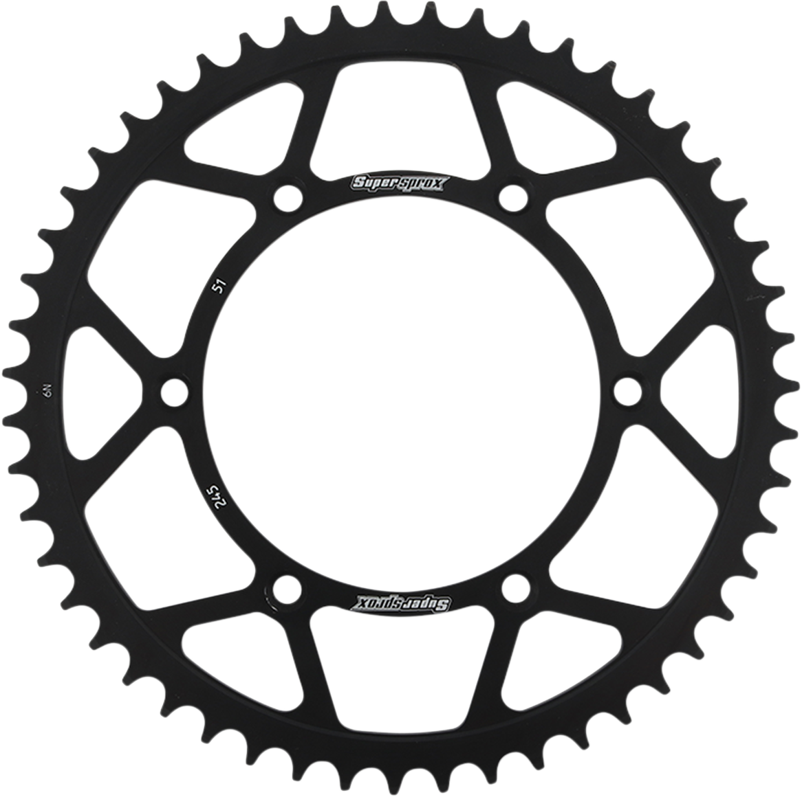 SUPERSPROX Steel Rear Sprocket - 51 Tooth RFE-245-51-BLK