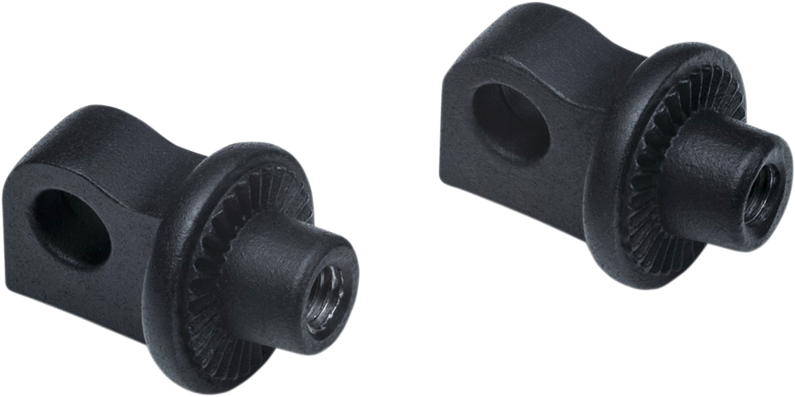 KURYAKYN Splined Adjustable Peg Adapters - Black 6775