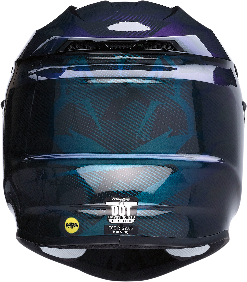 MOOSE RACING F.I. Helmet - Agroid Camo - MIPS® - Iridescent Blue - 2XL 0110-7757