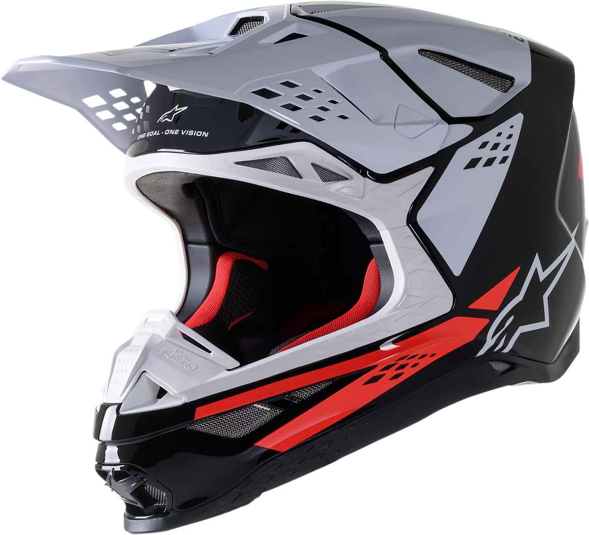 ALPINESTARS Supertech M8 Helmet - Factory - Black/White/Red - 2XL 8302922-1233-2X