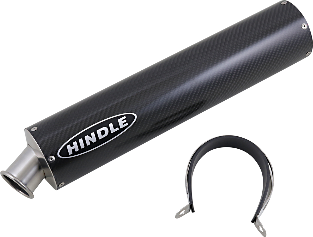 HINDLE Round Muffler - Carbon Fiber - 18" CFS182R