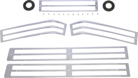 Parts Unlimited Saddlebag Lens Grille Set - Chrome - Gl1500 45-8918-Bc9