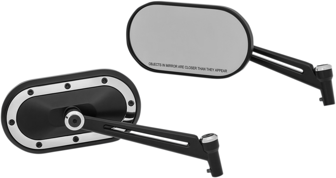 KURYAKYN Heavy Industry Mirrors - Black/Chrome 1766