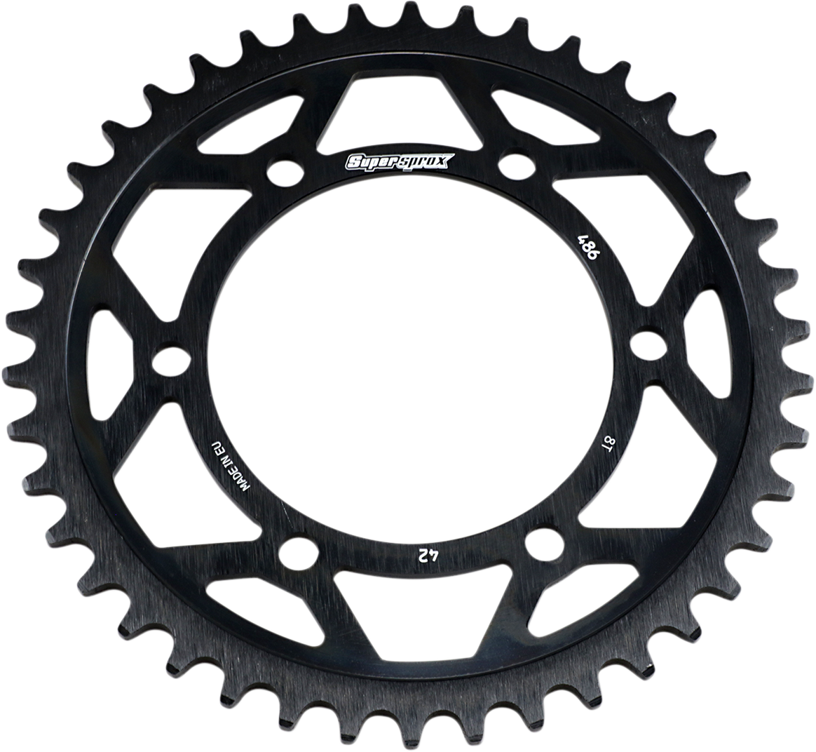 SUPERSPROX Edge Rear Sprocket - Black - 42 Tooth RFA-486-42-BLK