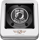 FIGURATI DESIGNS Timing Cover - 5 Hole - POW MIA - Black FD50-TC-5H-BLK