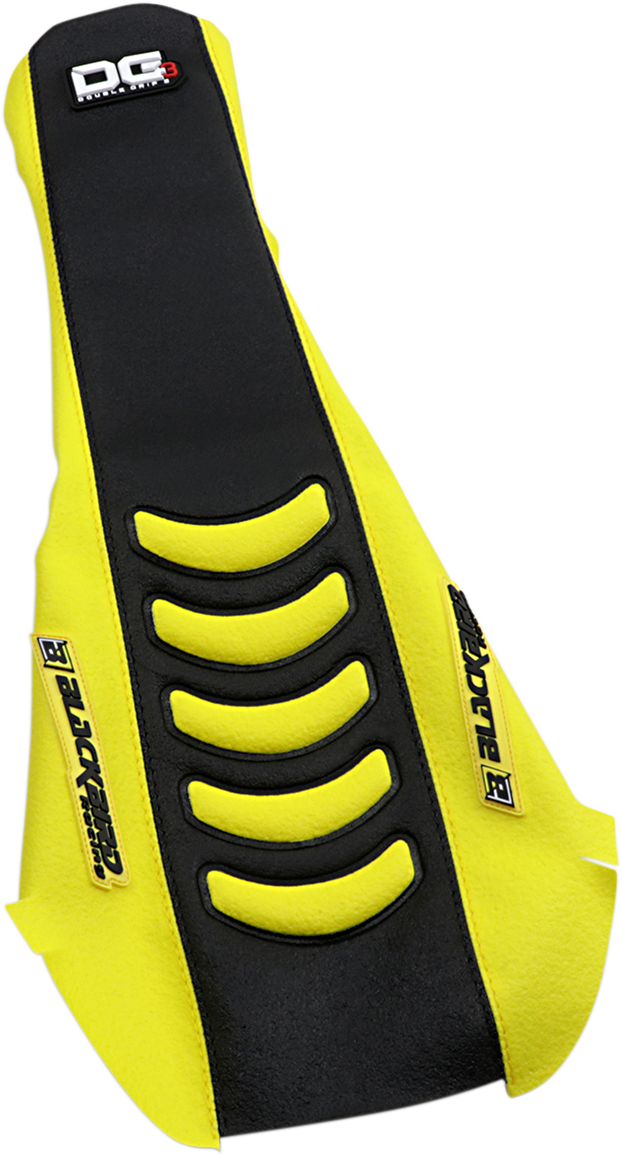 BLACKBIRD RACING Double Grip 3 Seat Cover - Black/Yellow - Suzuki 1323HUS