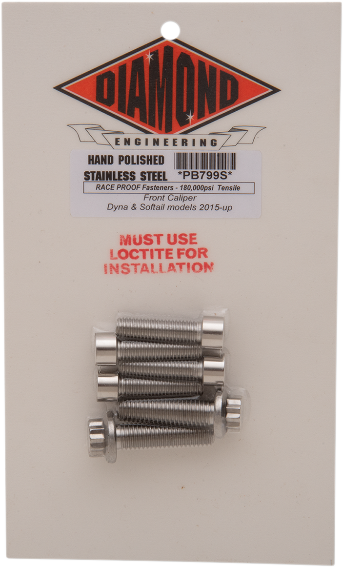 DIAMOND ENGINEERING Bolt Kit - Rotor - Front - FLHT/TR PB863S