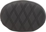 DRAG SPECIALTIES Backrest Pad - Oval - Double Diamond - Black 0822-0428