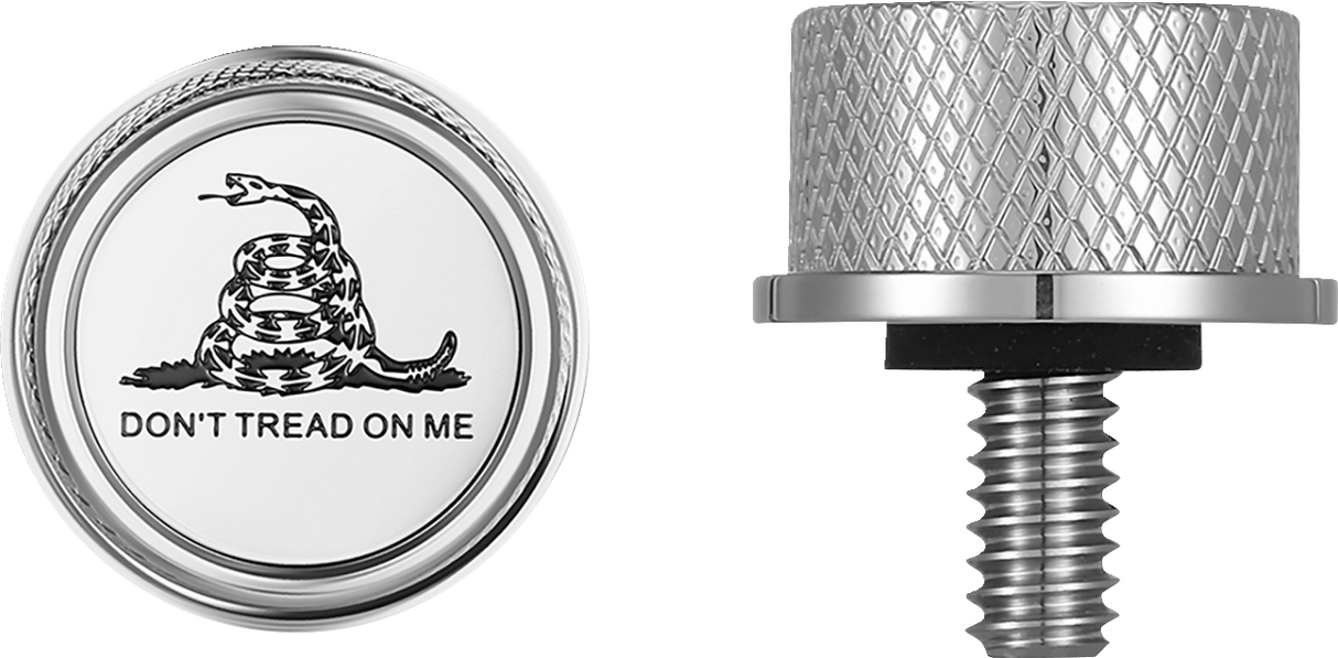 FIGURATI DESIGNS Seat Mounting Knob - Stainless Steel - Don't Tread On Me FD40-SEAT KN-SS