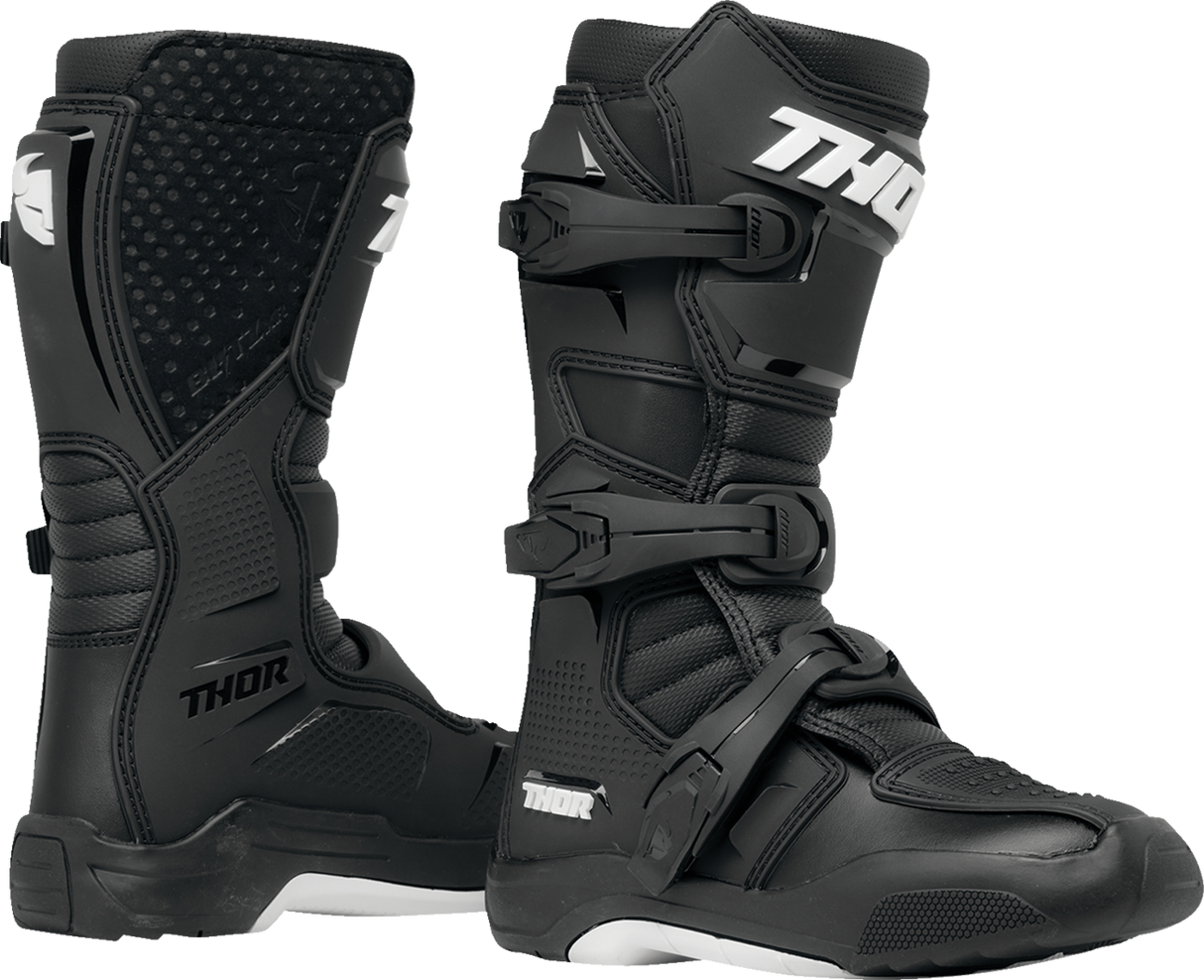 THOR Youth Blitz XR Boots - Black/White - Size 1 3411-0724