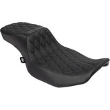 DRAG SPECIALTIES Performance Predator 2-Up Seat - Vinyl - Black Double Diamond Stitch - FLHX/FLTR '23-'24 0801-1941