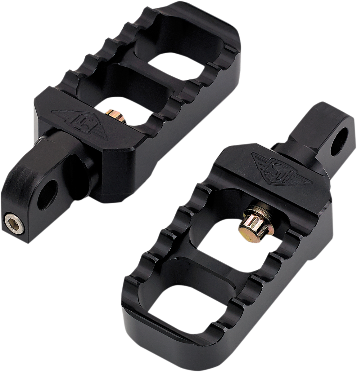 JOKER MACHINE Adjustable Stubby Footpegs - Black 08-642-1B