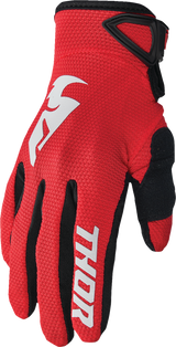 THOR Sector Gloves - Red/White - Medium 3330-7269