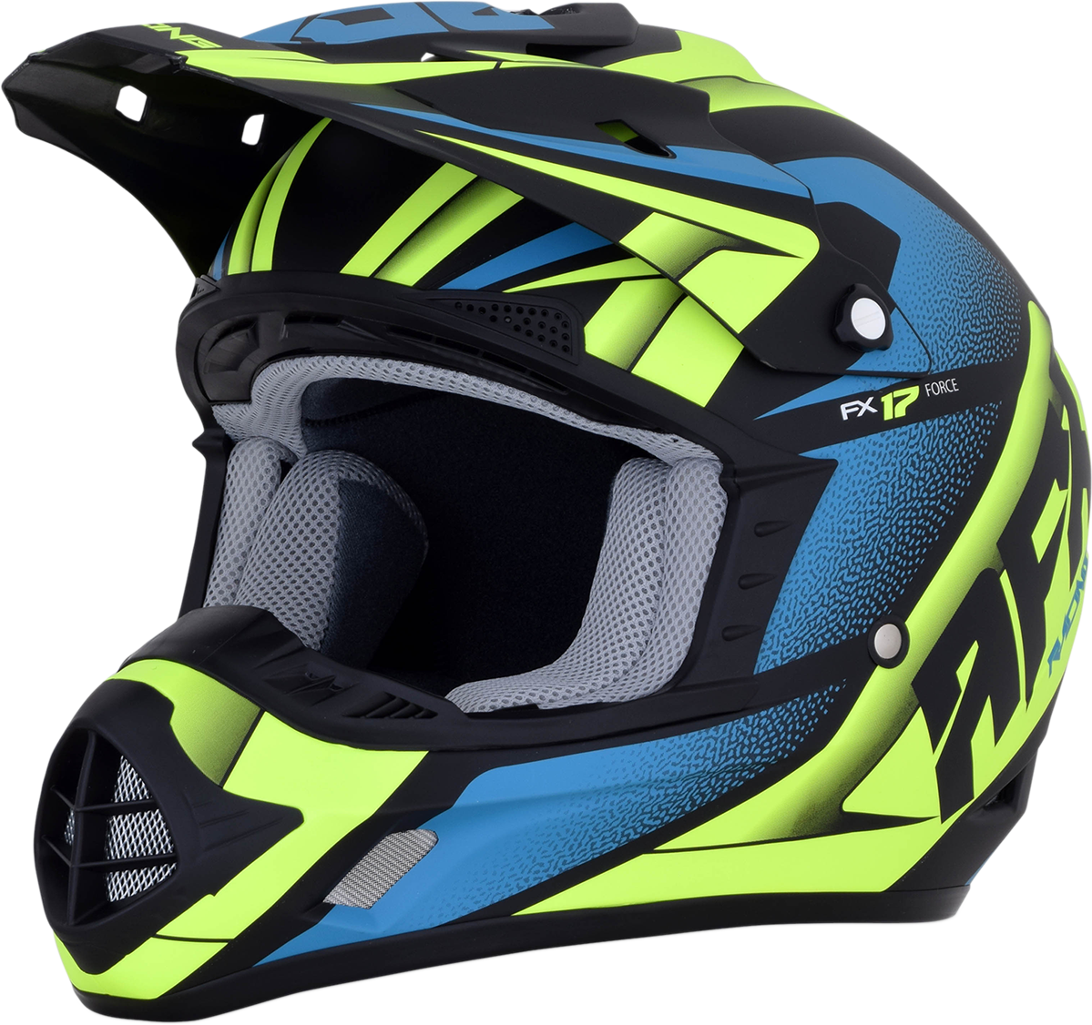 AFX FX-17 Helmet - Force - Matte Black/Green/Blue - 2XL 0110-5218