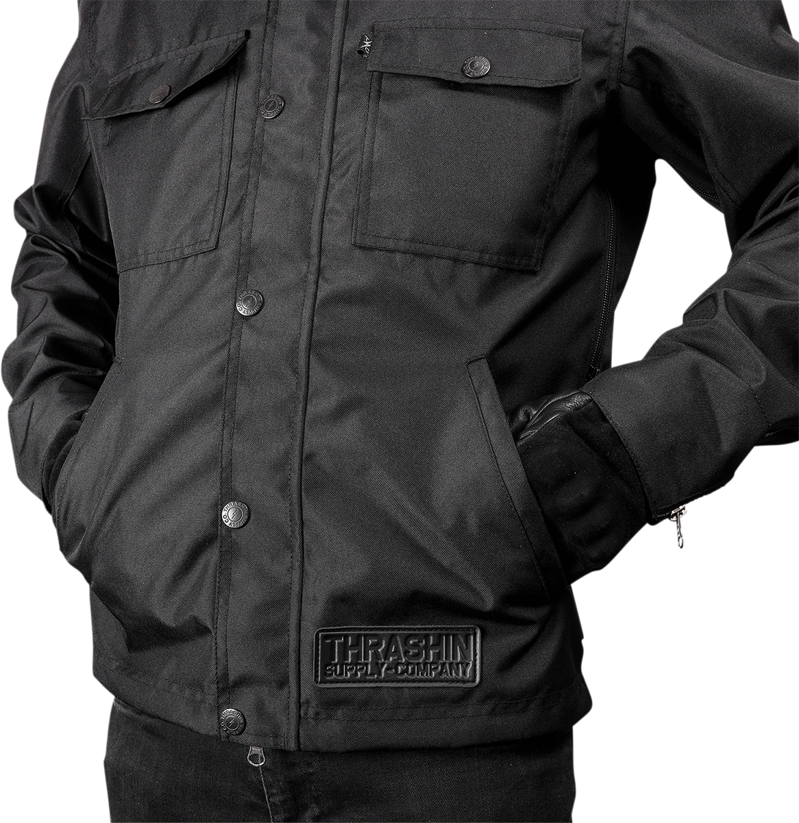 THRASHIN SUPPLY CO. Atlas Jacket - Black - Medium TMJ-02-09