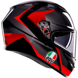 AGV K3 Helmet - Striga - Black/Gray/Red - Small 2118381004-018-S