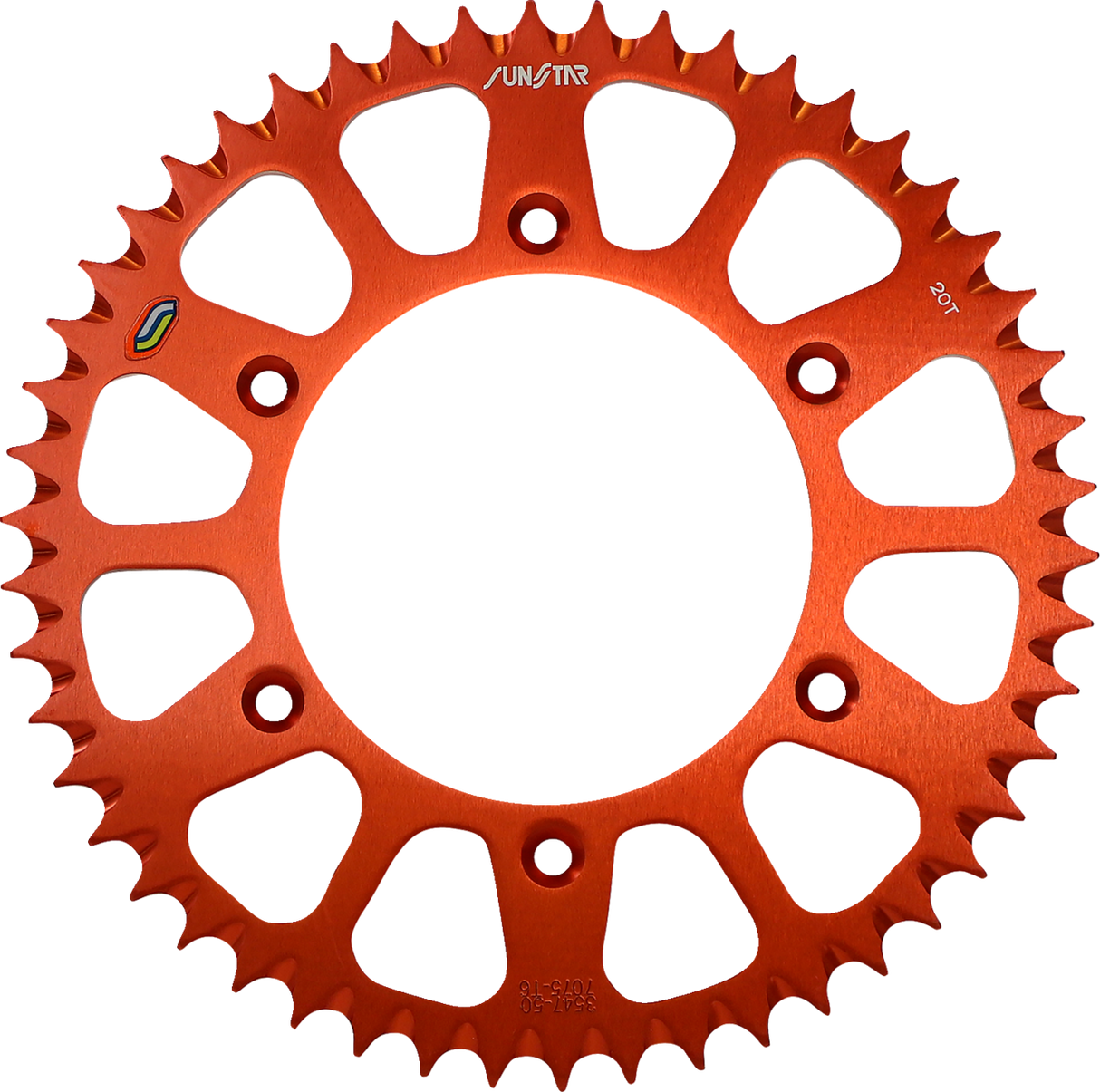 SUNSTAR SPROCKETS Rear Sprocket - 50 Tooth - Gas Gas/Husaberg/Husqvarna/KTM - Orange 5-354750OR