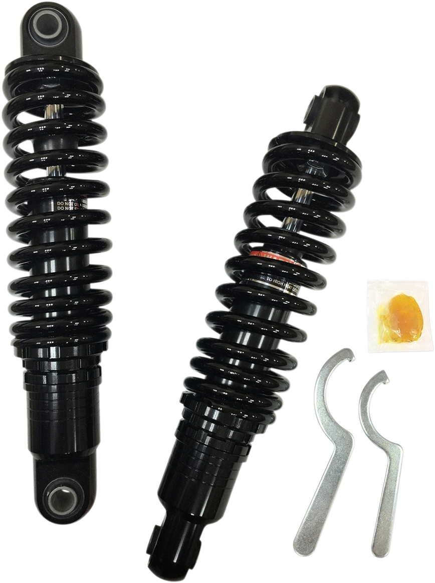 DRAG SPECIALTIES SHOCKS Premium Ride-Height Adjustable Shocks - Black - Heavy Duty - 12" C16-0156HB