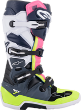 ALPINESTARS Tech 7 Boots - Black/Pink/White/Yellow - US 10 2012014-9076-10