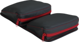 SHOW CHROME Kaliber Dash Pouch - Black with Red Zipper H44-4ZRED