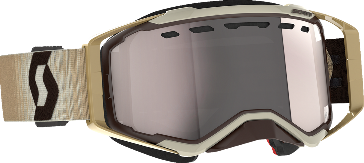 SCOTT Prospect Snow Cross Goggle - Beige/Brown - Enhancer Silver Chrome 272846-1074313