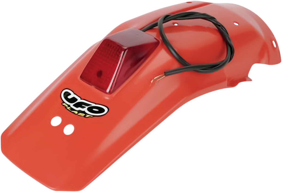 UFO Enduro Rear Fender with 21/5W Light - '90 CR Orange HO02650121