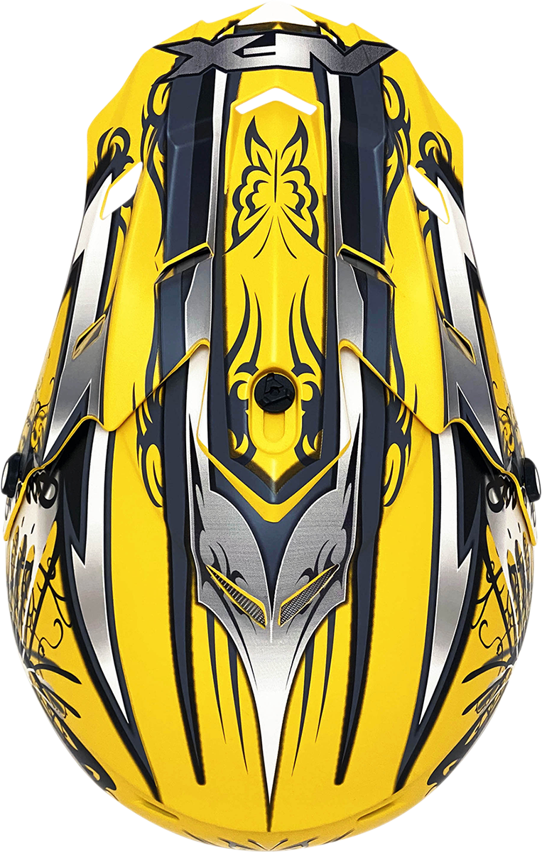 AFX FX-17 Helmet - Butterfly - Matte Yellow - Small 0110-7132